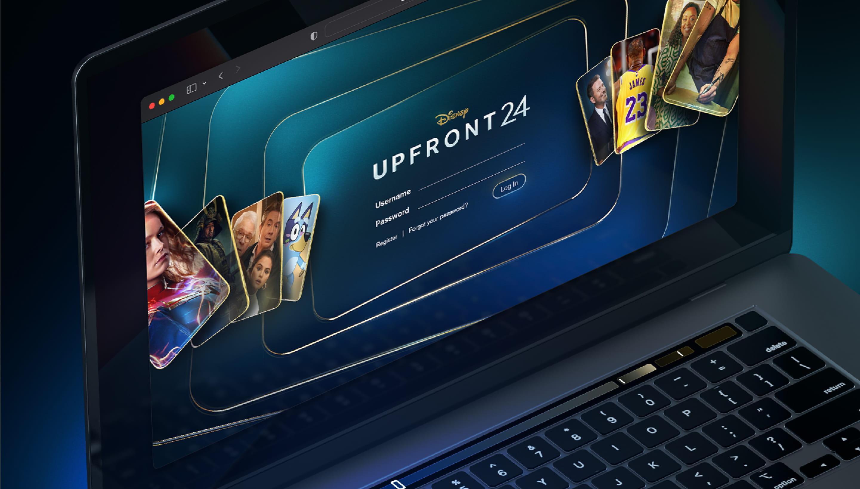 Upfront 2024 login screen Upfront 2024 login screen